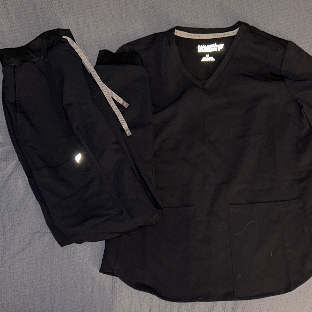 Fabletics Black Scrub Set